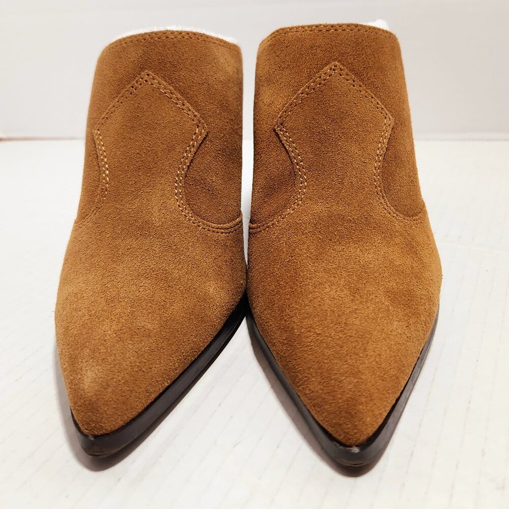 Donald Pliner Vama Heeled Mule Brown Suede